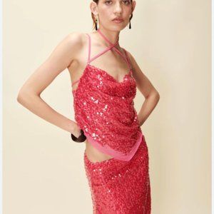 House of Sunny - Splash Top - Pink Sequins - Size UK12